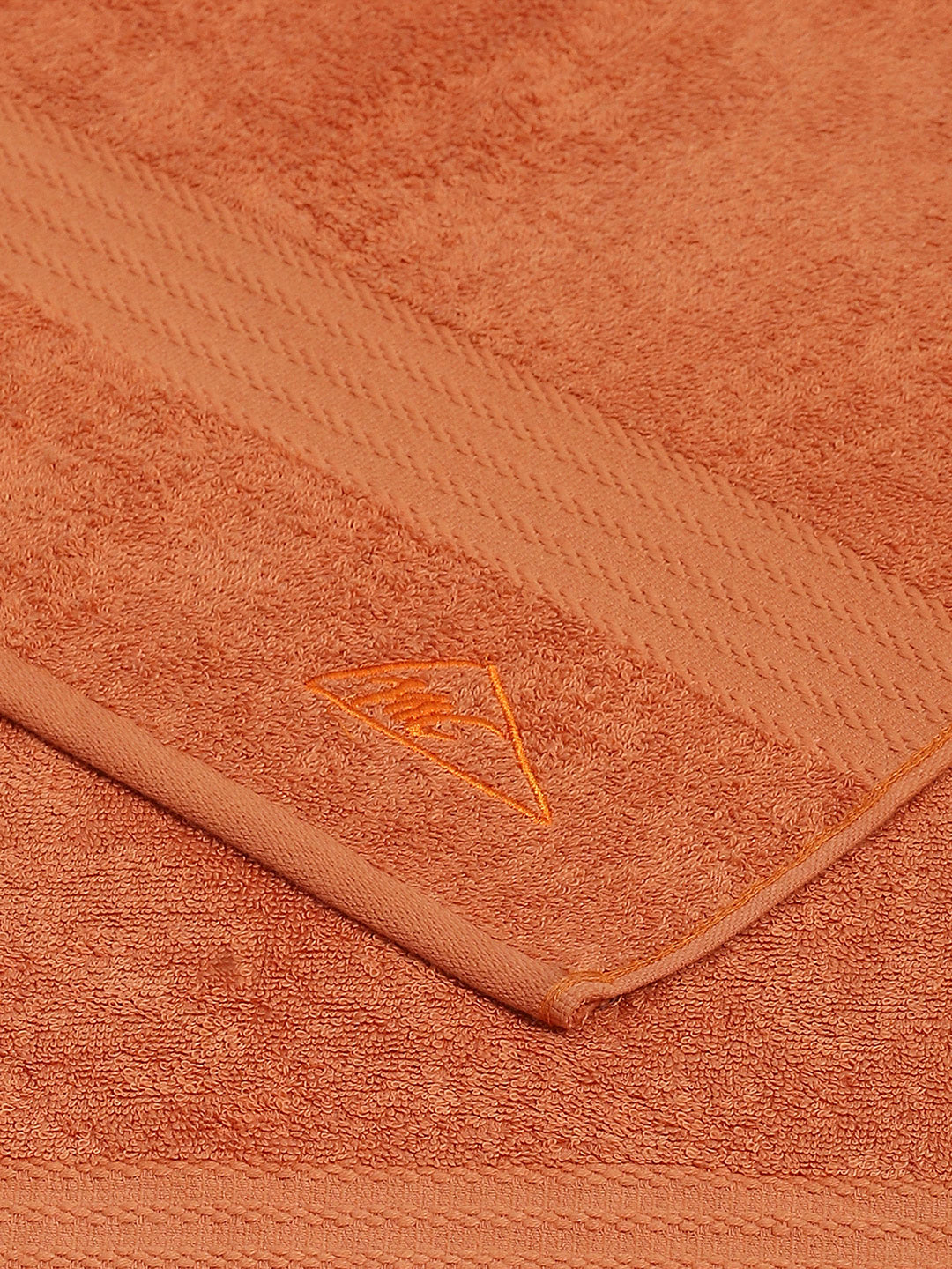 Orange Cotton Solid 400 GSM Bath Towel (Jazz)