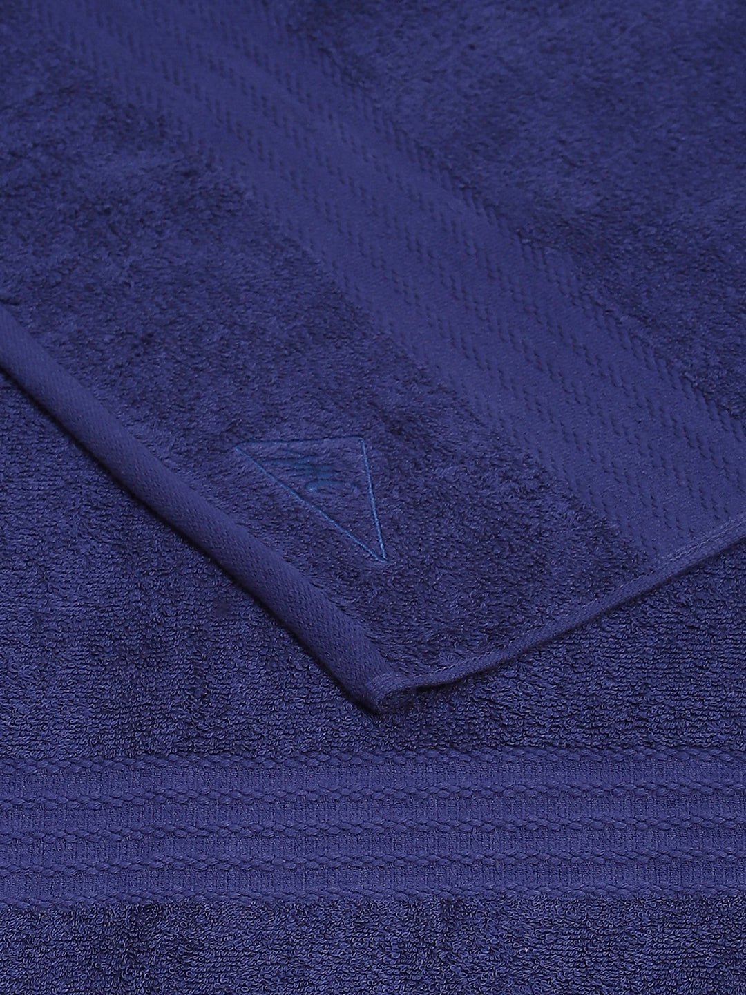 Blue Cotton Solid 400 GSM Bath Towel (Jazz)