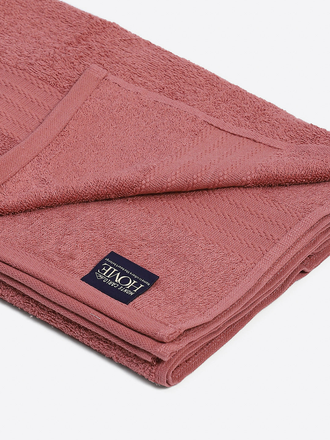 Pink Cotton Solid 400 GSM Bath Towel (Jazz)