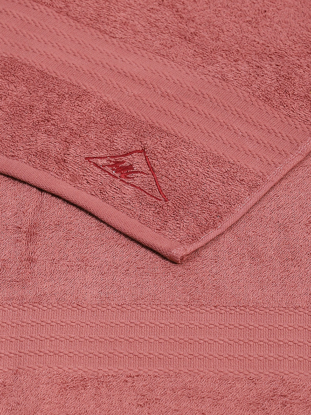 Pink Cotton Solid 400 GSM Bath Towel (Jazz)