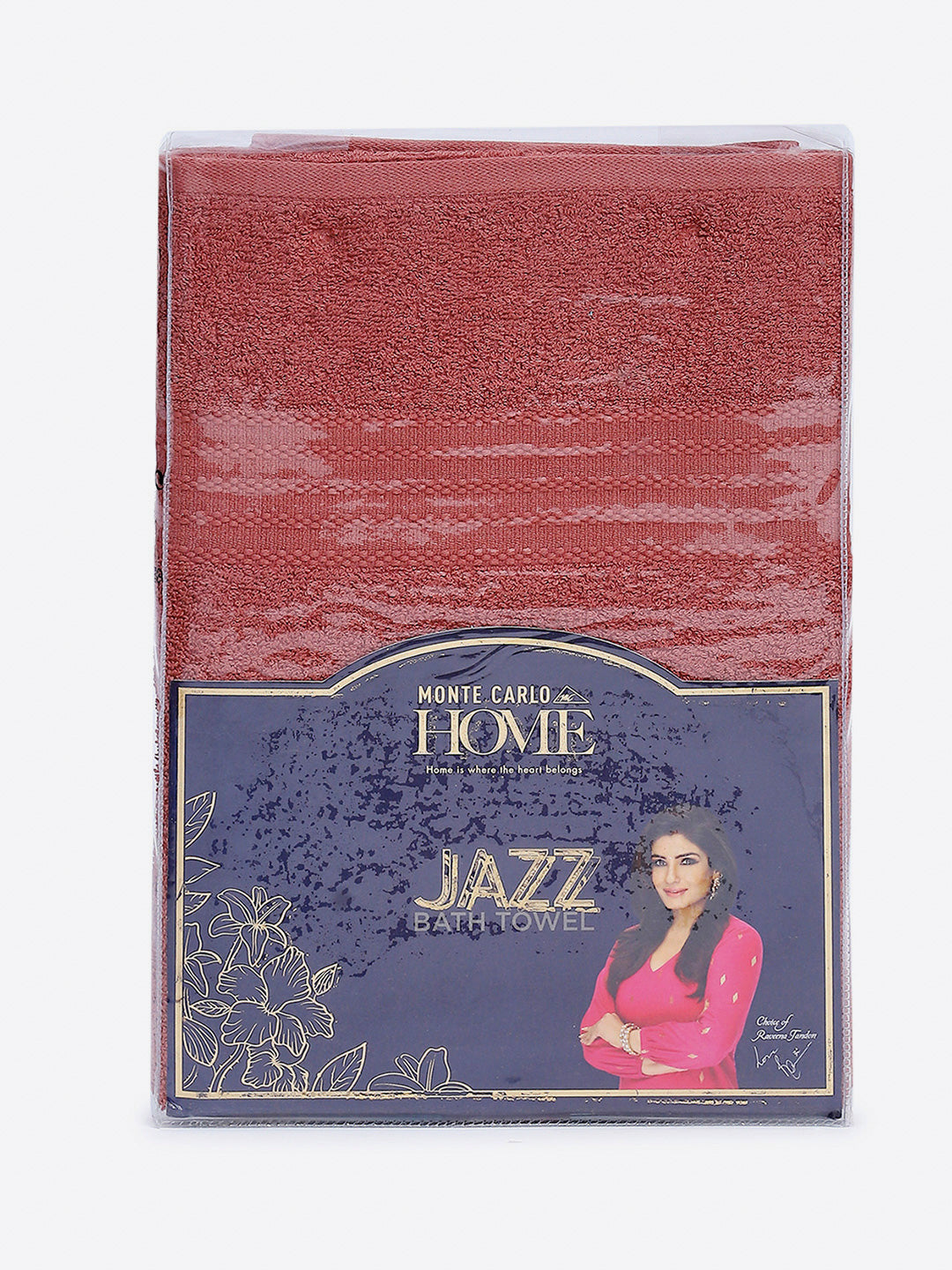 Pink Cotton Solid 400 GSM Bath Towel (Jazz)