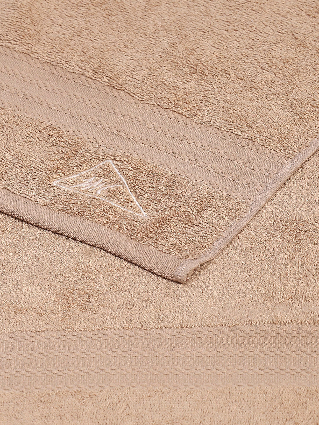 Beige Cotton Solid 400 GSM Bath Towel (Jazz)