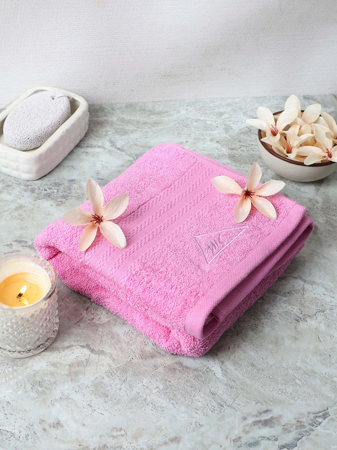 Magenta Cotton Solid 400 GSM Bath Towel (Jazz)