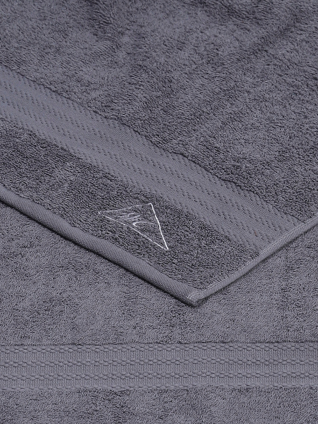 Grey Cotton Solid 400 GSM Bath Towel (Jazz)