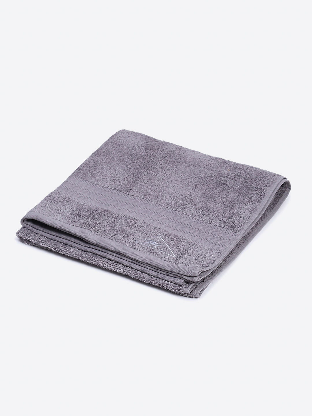Grey Cotton Solid 400 GSM Bath Towel (Jazz)