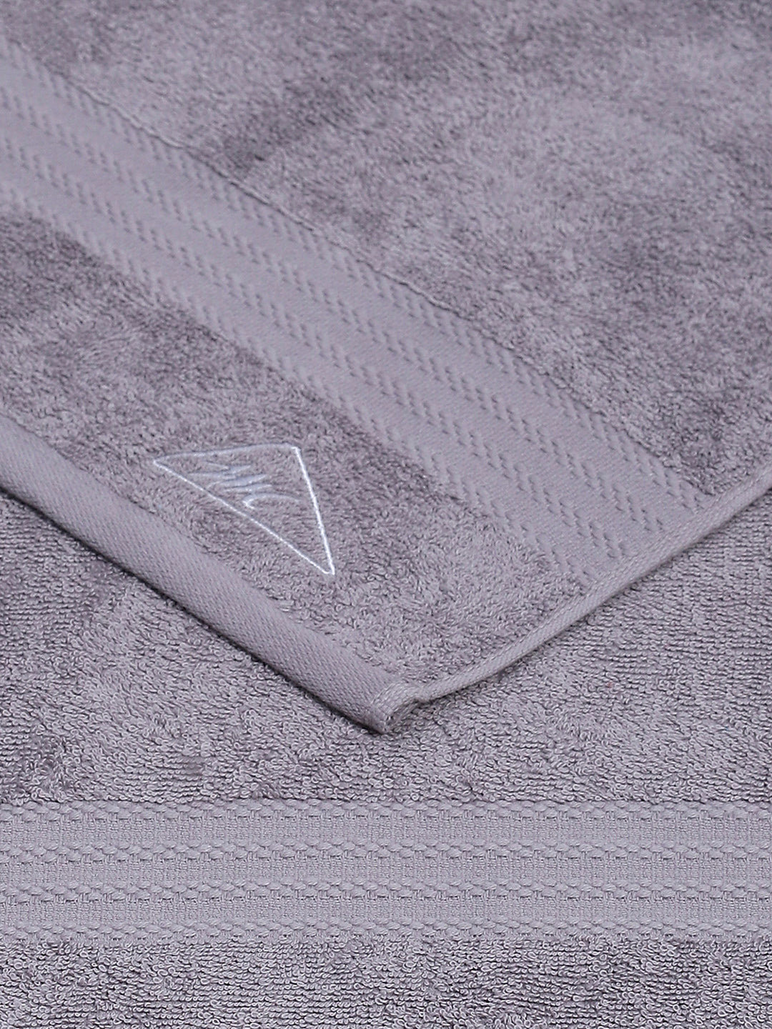 Grey Cotton Solid 400 GSM Bath Towel (Jazz)