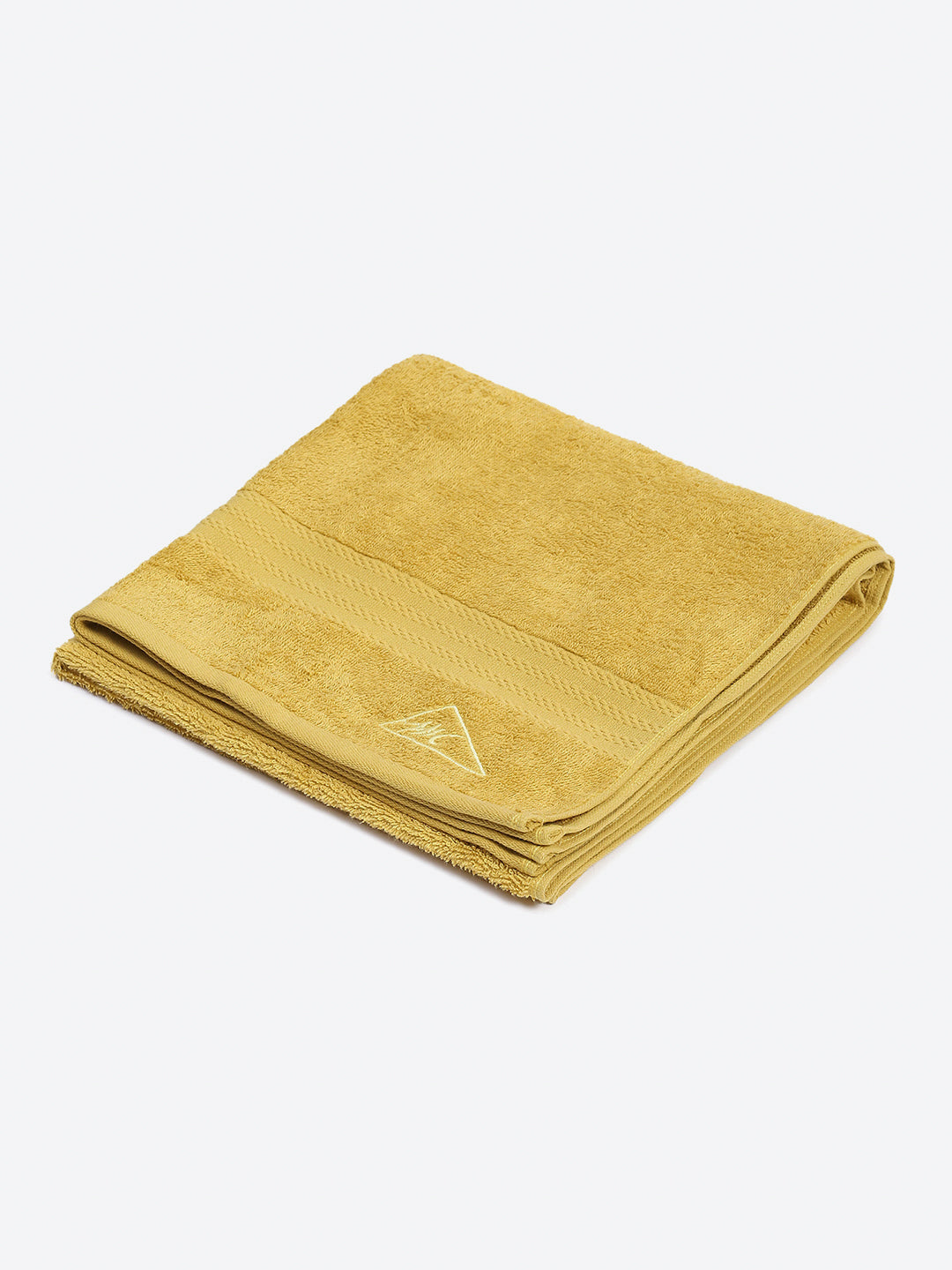 Yellow Cotton Solid 400 GSM Bath Towel (Jazz)