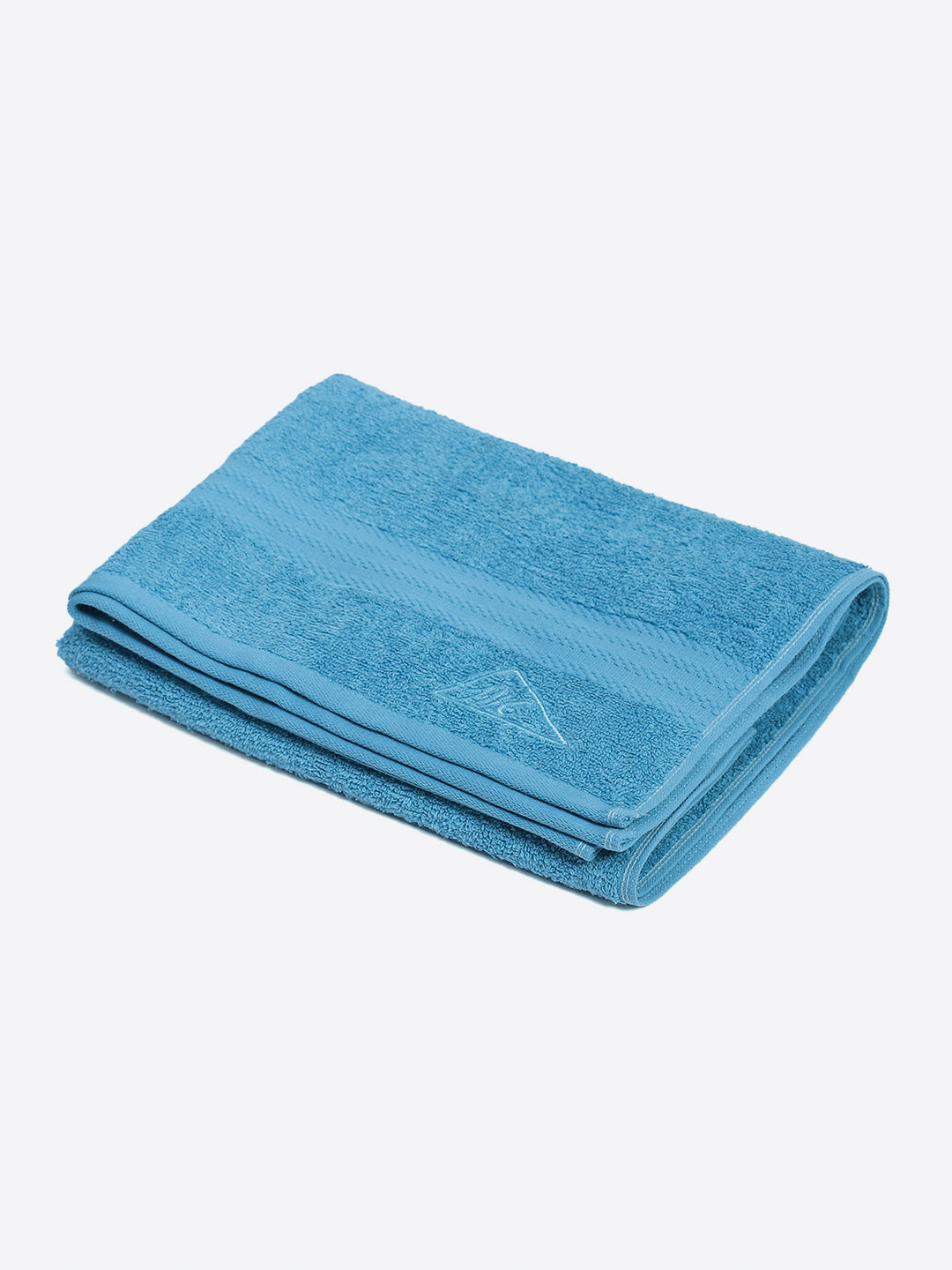 Aqua Blue Cotton Solid 400 GSM Bath Towel (Jazz)