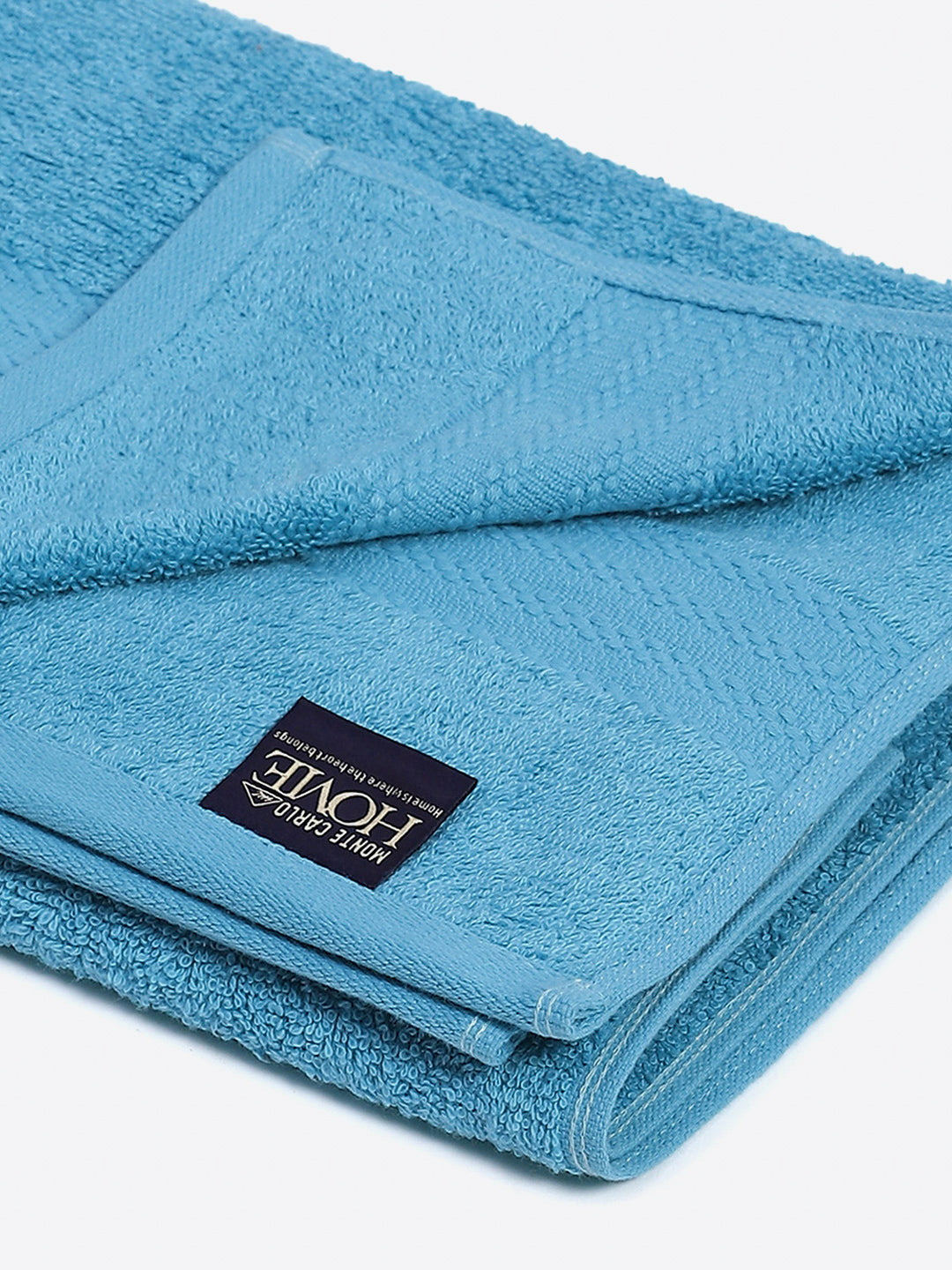 Aqua Blue Cotton Solid 400 GSM Bath Towel (Jazz)