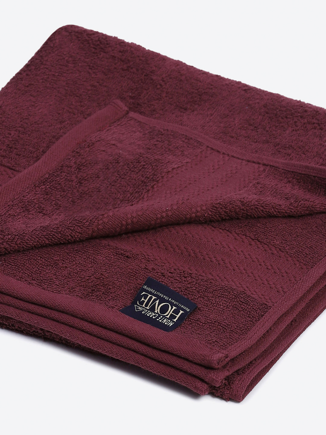 Maroon Cotton Solid 400 GSM Bath Towel (Jazz)