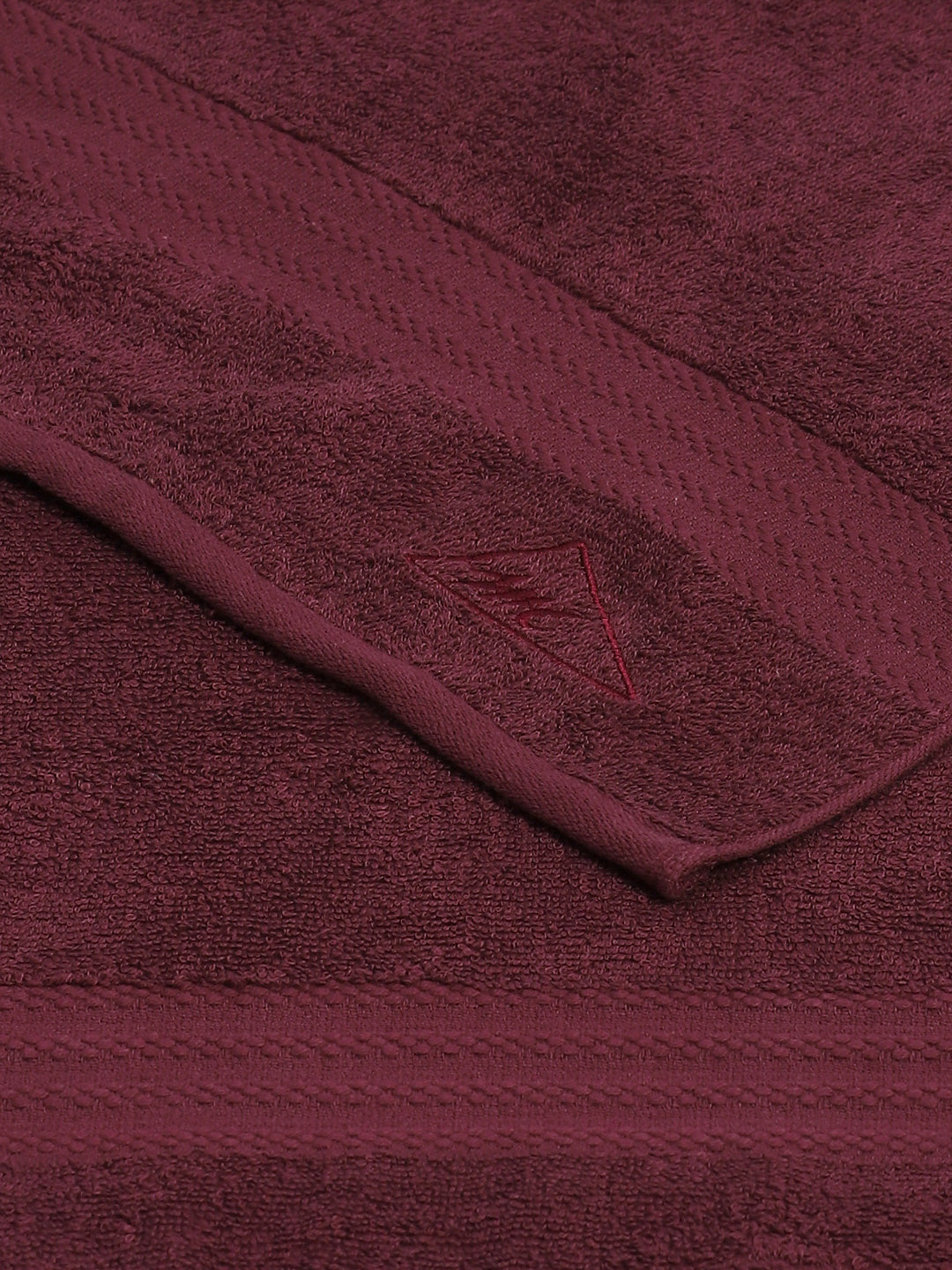 Maroon Cotton Solid 400 GSM Bath Towel (Jazz)