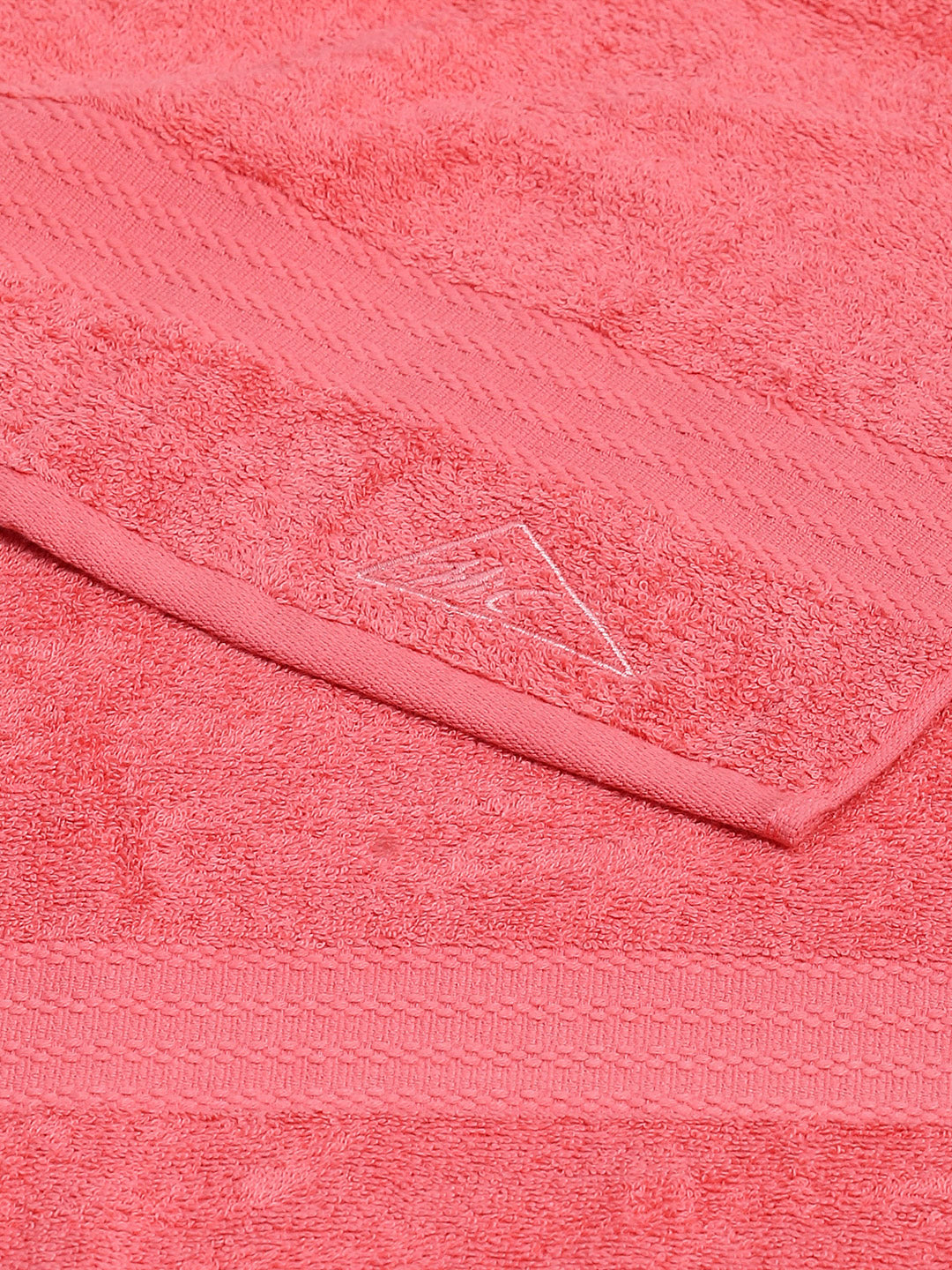 Pink Cotton Solid 400 GSM Bath Towel (Jazz)