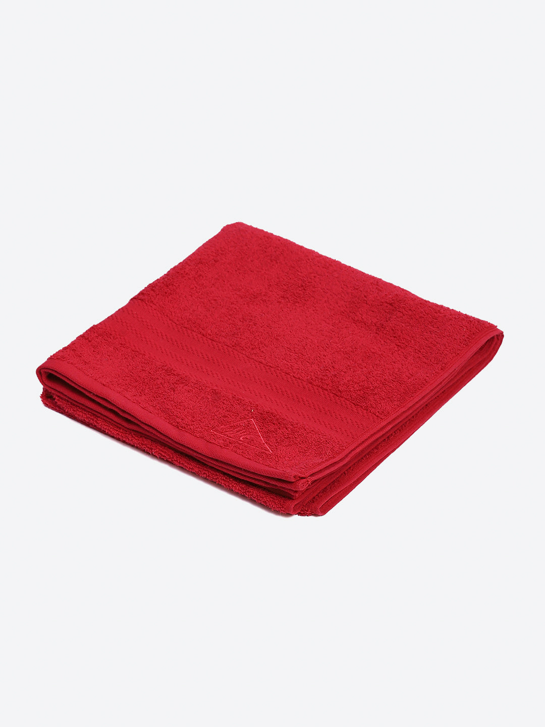 Red Cotton Solid 400 GSM Bath Towel (Jazz)