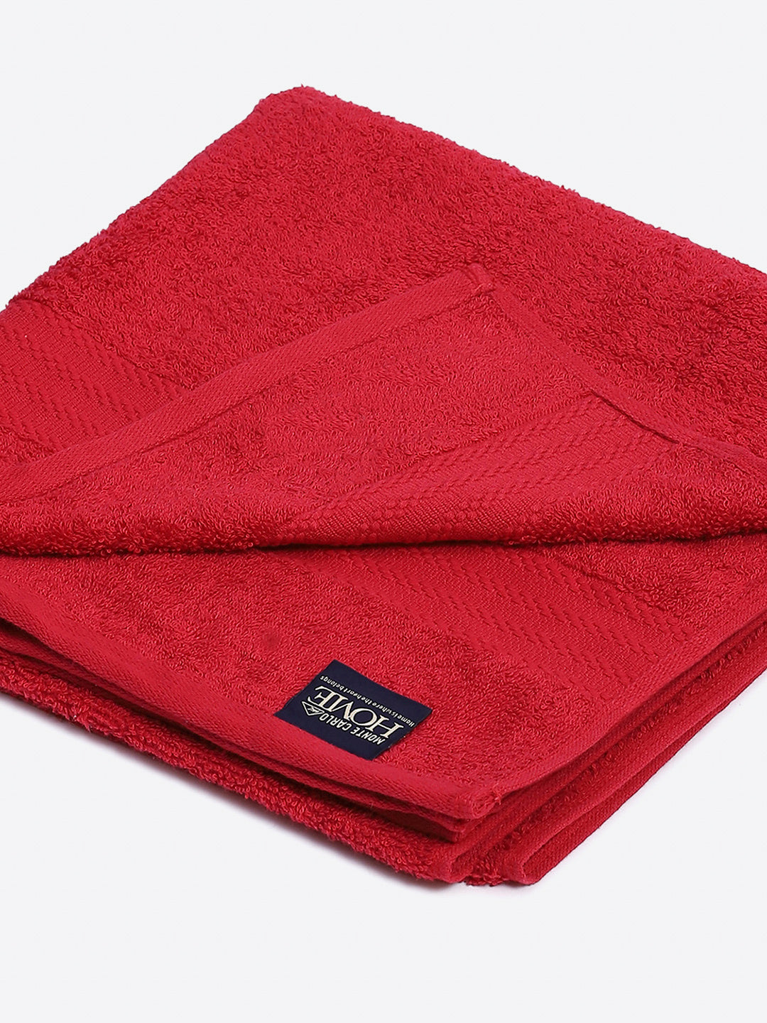 Red Cotton Solid 400 GSM Bath Towel (Jazz)