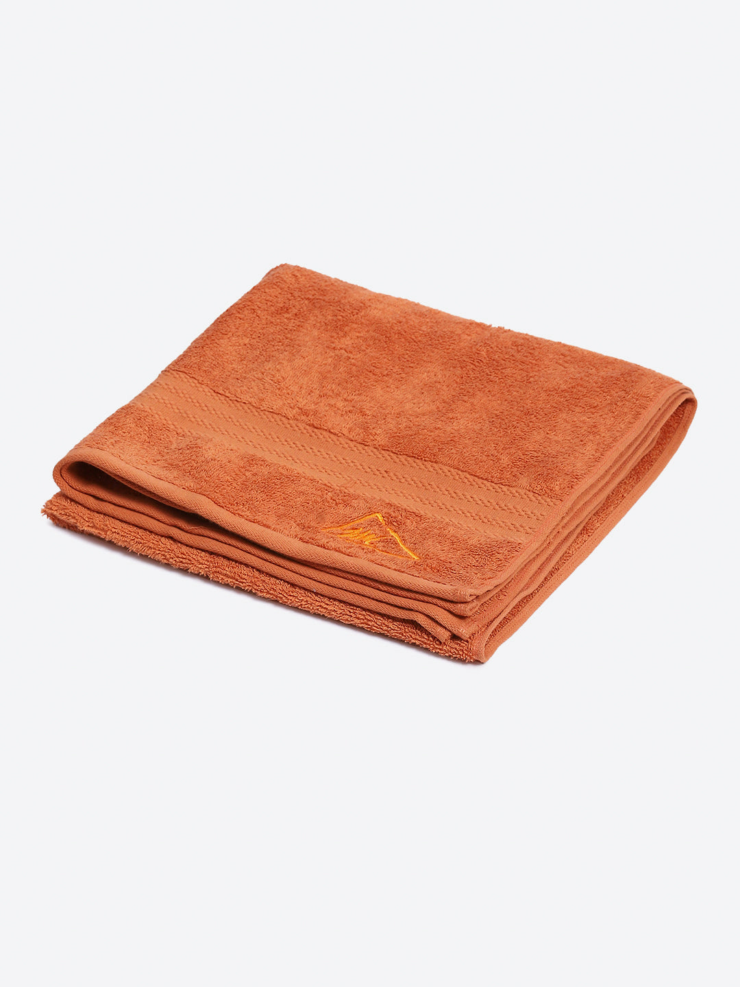 Orange Cotton Solid 400 GSM Bath Towel (Jazz)