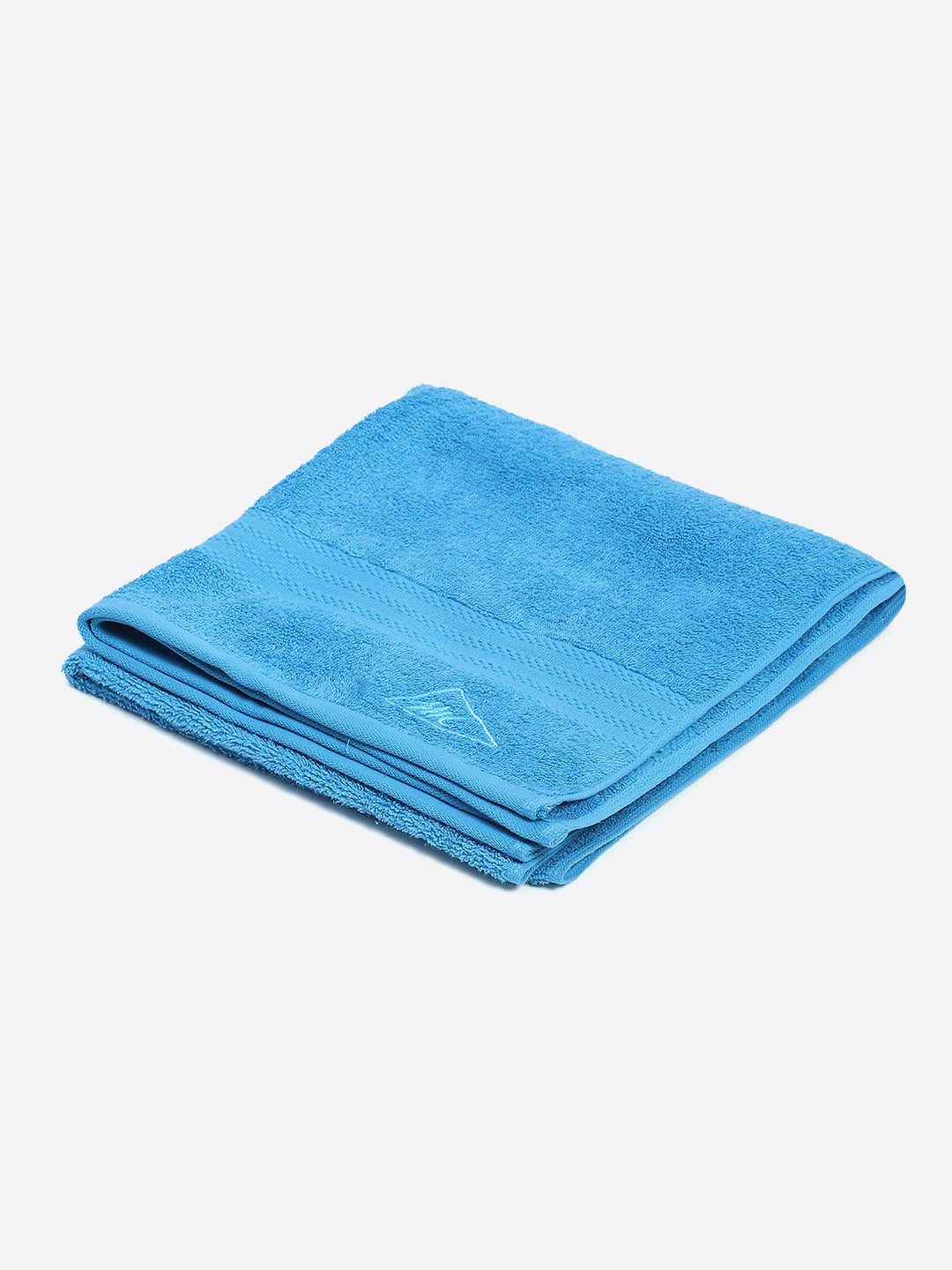 Aqua Blue Cotton Solid 400 GSM Bath Towel (Jazz)