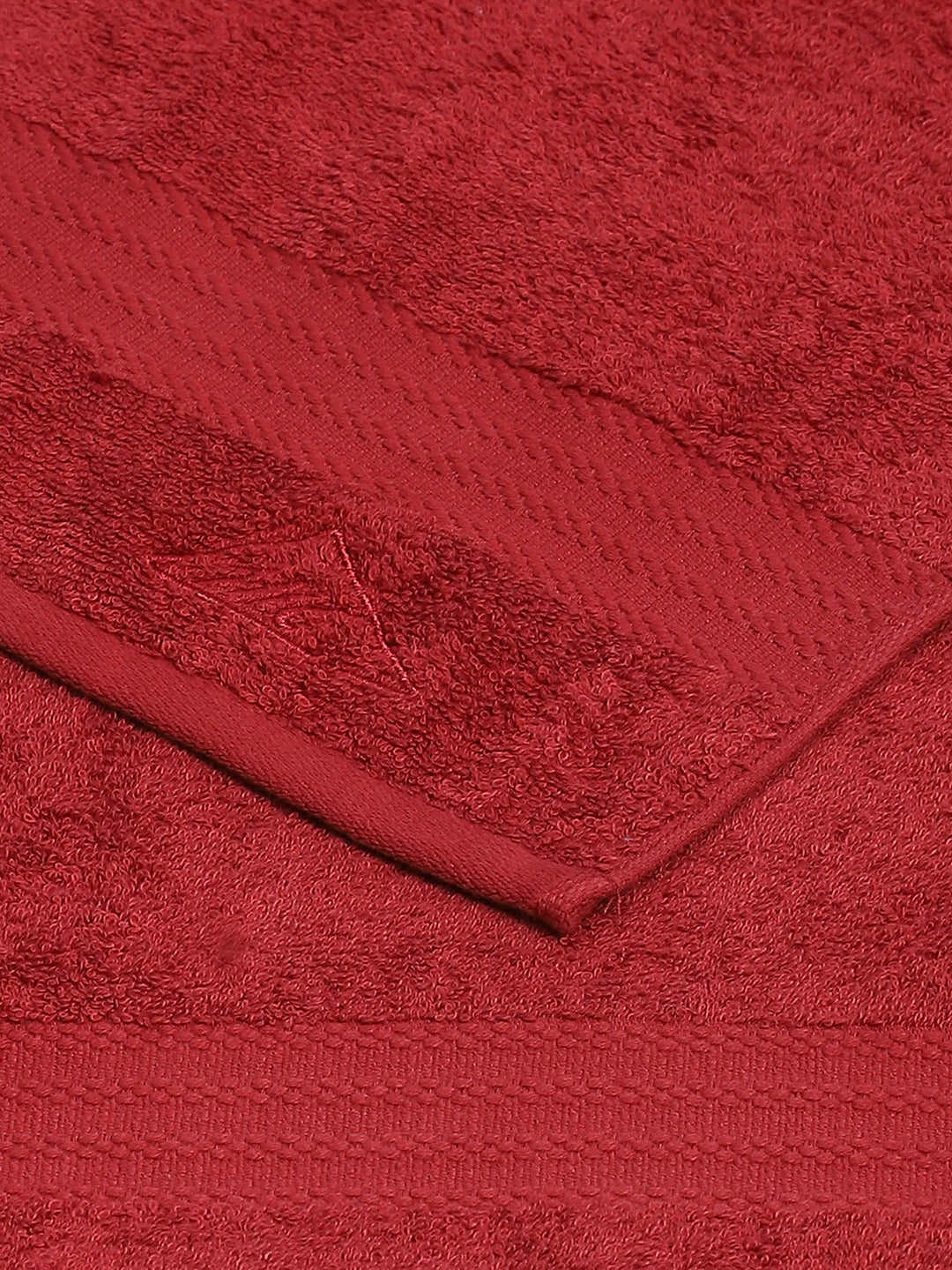 Maroon Cotton Solid 400 GSM Bath Towel (Jazz)