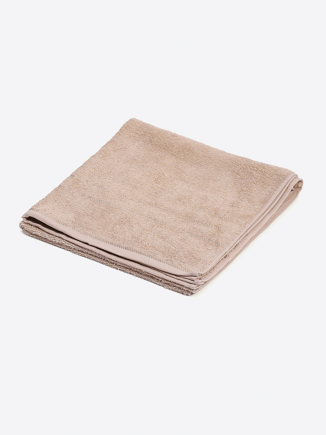 Beige Cotton Solid 350 GSM Bath Towel (Soho)