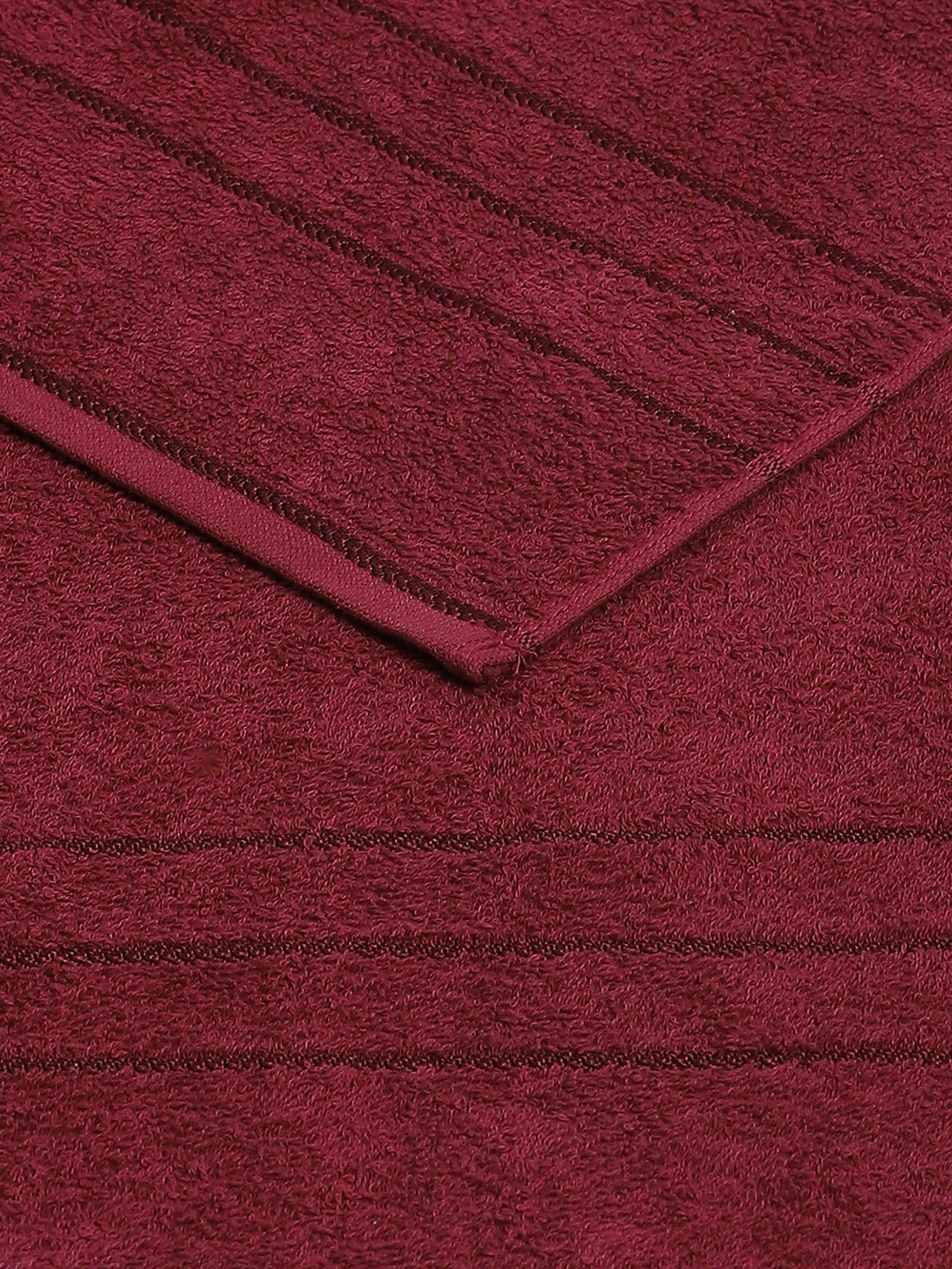 Maroon Cotton Solid 350 GSM Bath Towel (Soho)