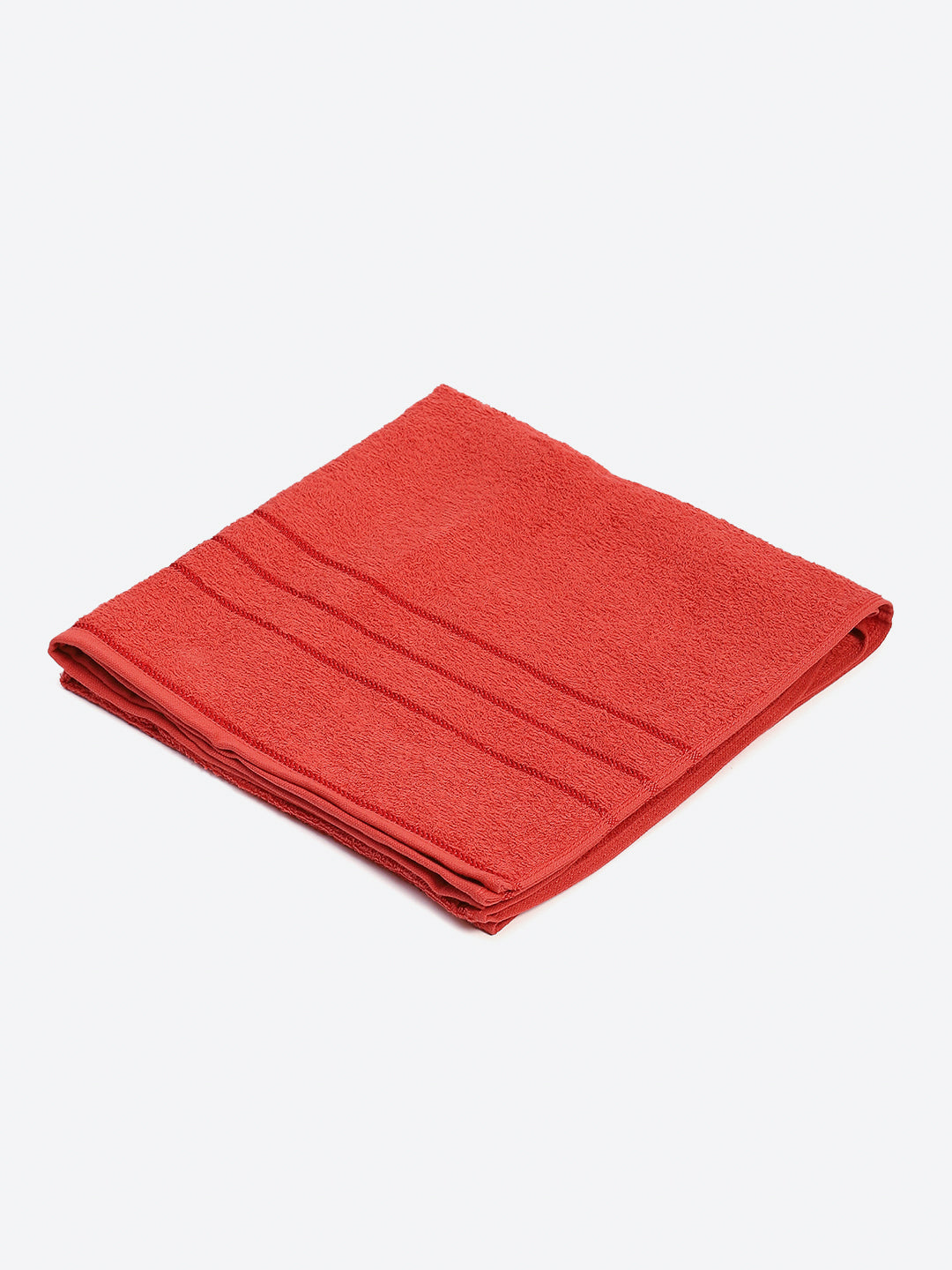 Red Cotton Solid 350 GSM Bath Towel (Soho)