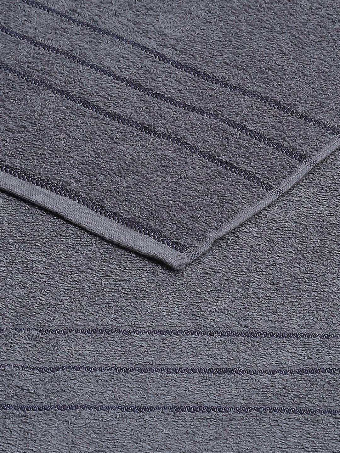 Grey Cotton Solid 350 GSM Bath Towel (Soho)