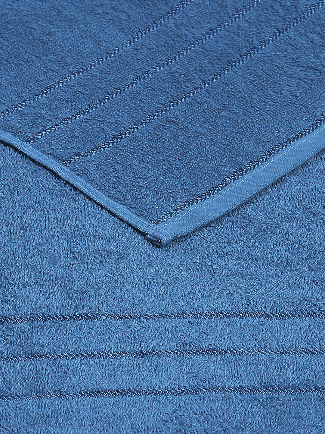 Aqua Blue Cotton Solid 350 GSM Bath Towel (Soho)