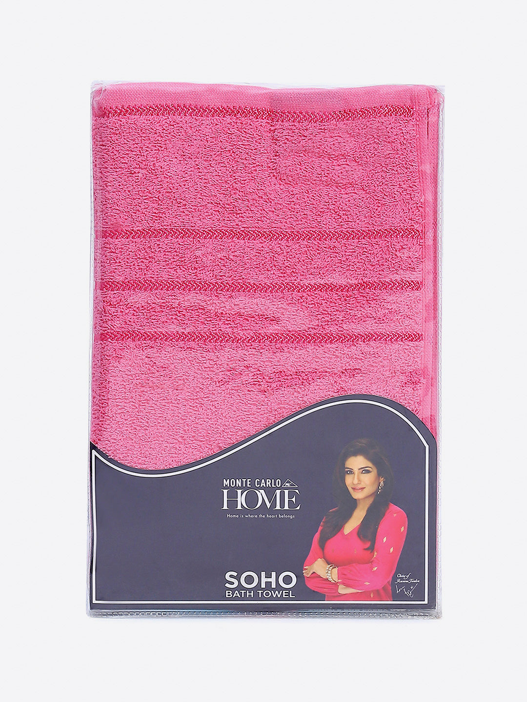 Magenta Cotton Solid 350 GSM Bath Towel (Soho)