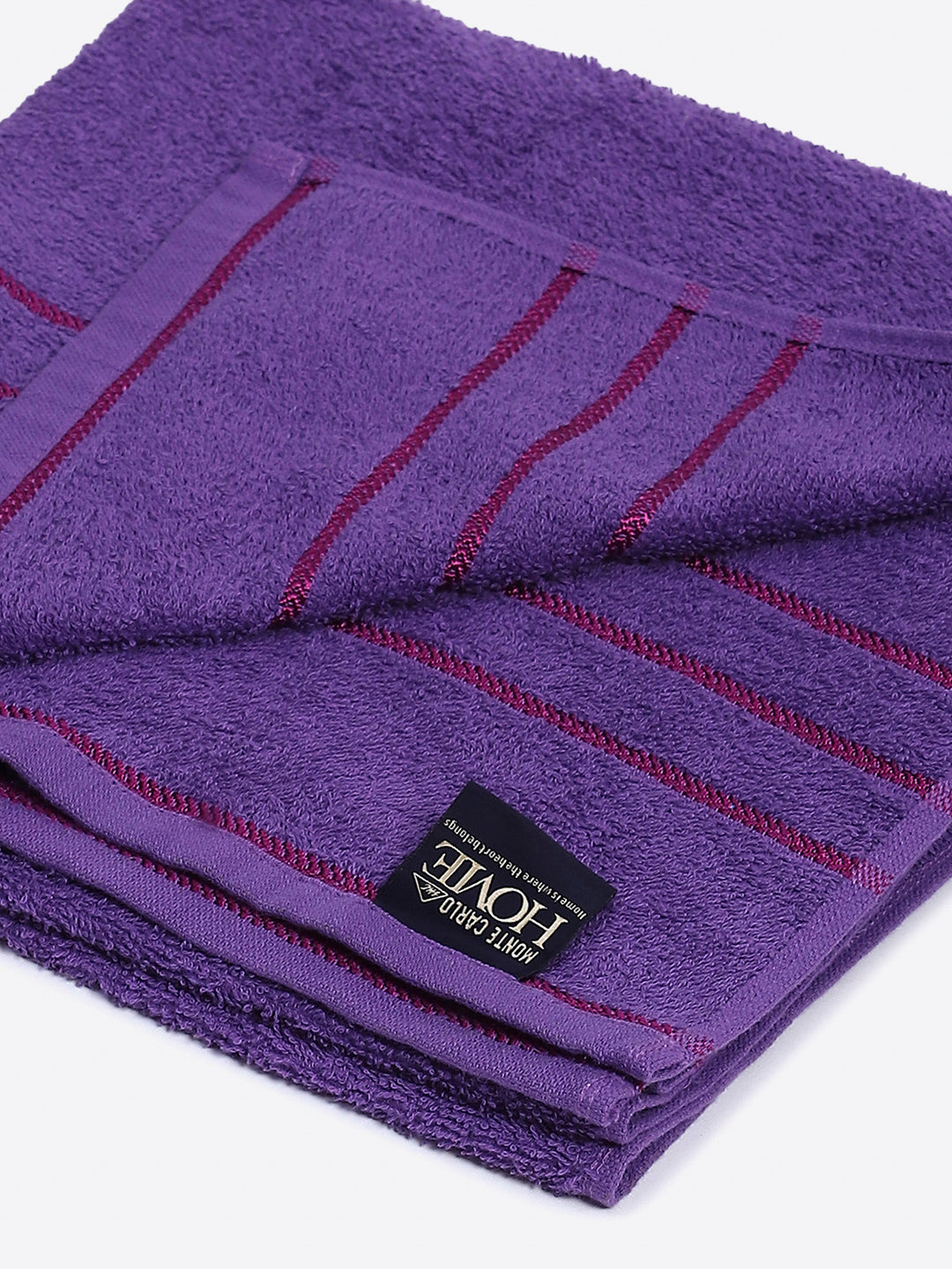 Purple Cotton Solid 350 GSM Bath Towel (Soho)