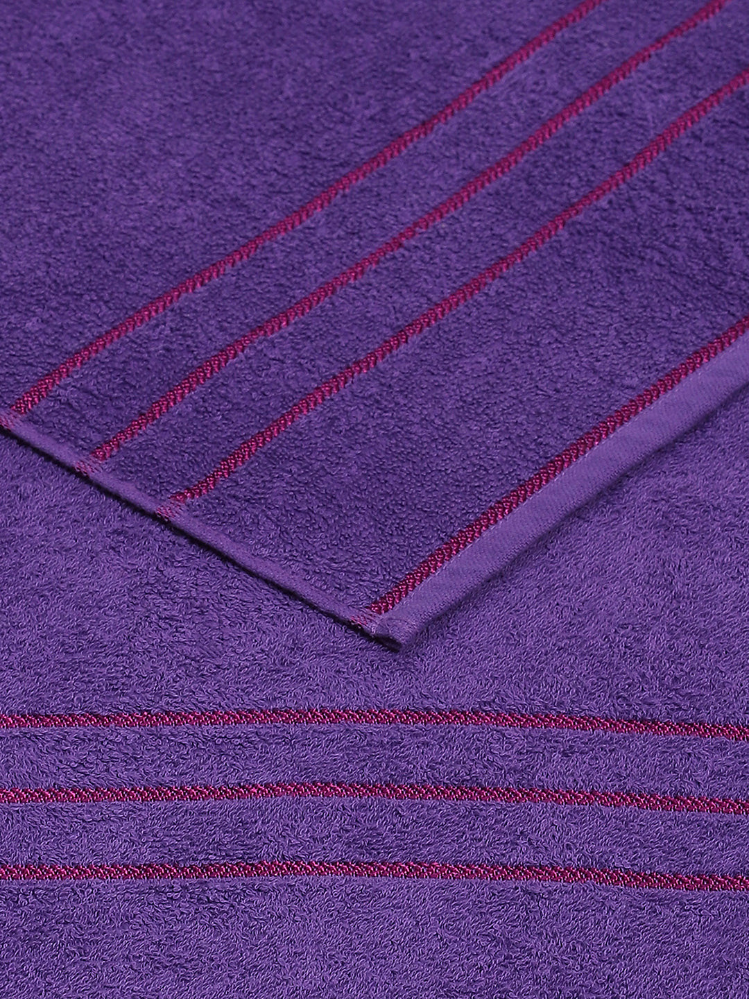 Purple Cotton Solid 350 GSM Bath Towel (Soho)