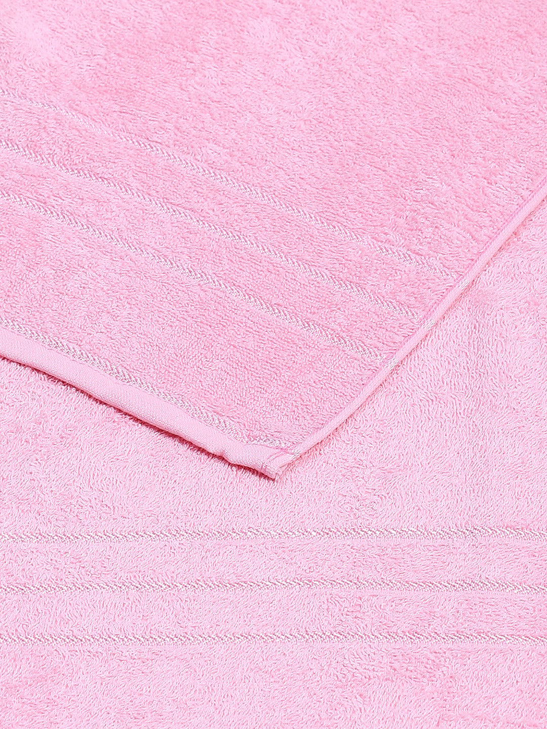 Light Pink Cotton Solid 350 GSM Bath Towel (Soho)