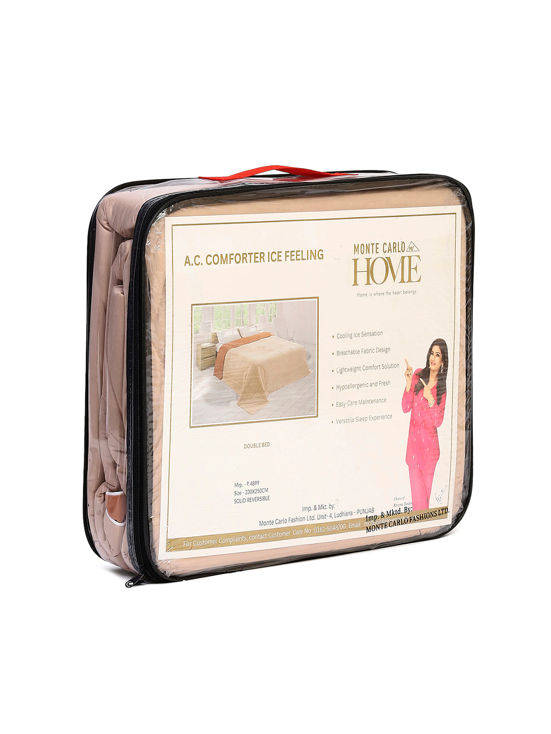 Solid Double Bed 110 GSM Comforter for AC Room - (Icefelgdb)