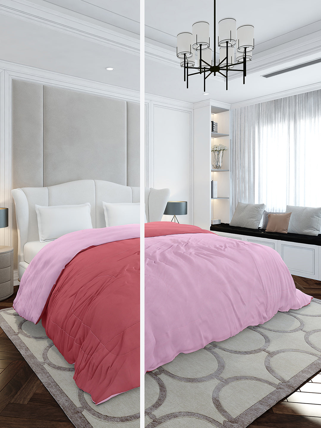 Solid Double Bed 110 GSM Comforter for AC Room - (Icefelgdb)