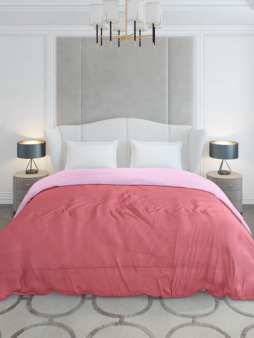 Solid Double Bed 110 GSM Comforter for AC Room - (Icefelgdb)