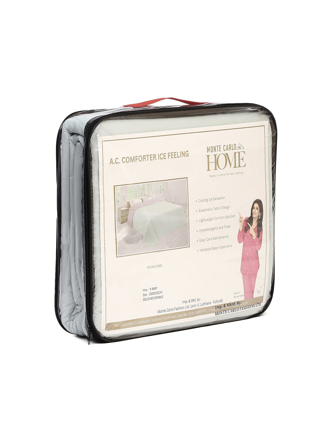 Solid Double Bed 110 GSM Comforter for AC Room - (Icefelgdb)