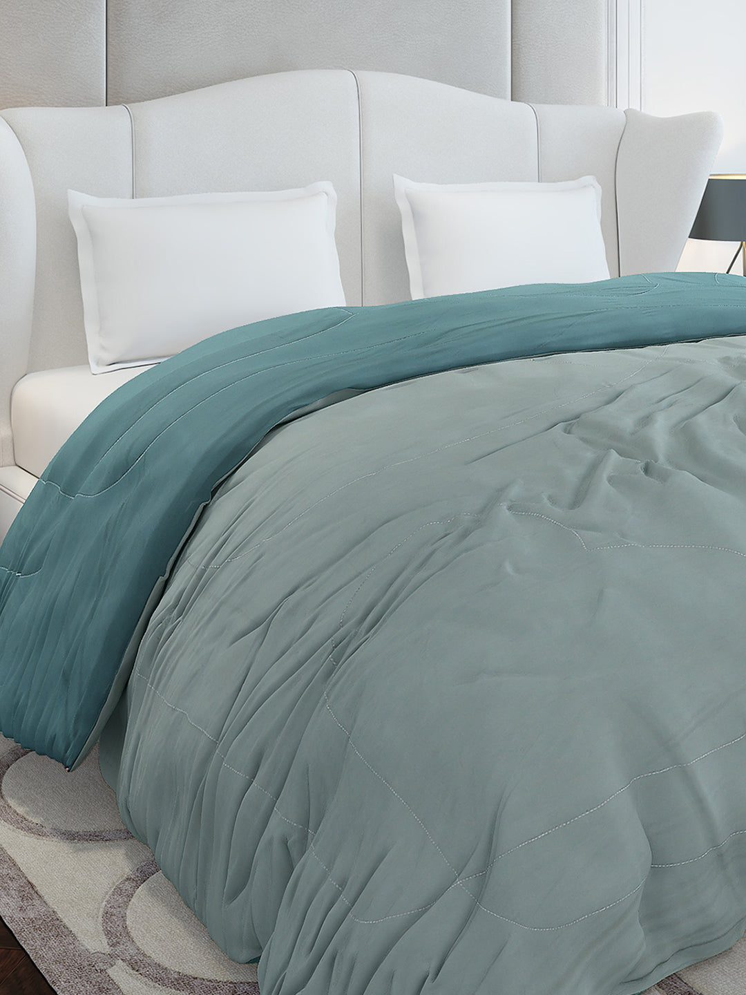 Solid Double Bed 110 GSM Comforter for AC Room - (Icefelgdb)