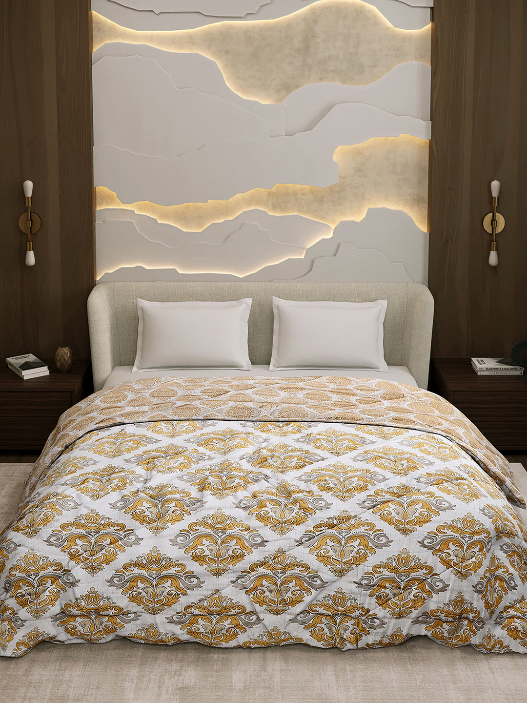 Printed Double Bed 3 Ply Comforter for AC Room - (Marvella)