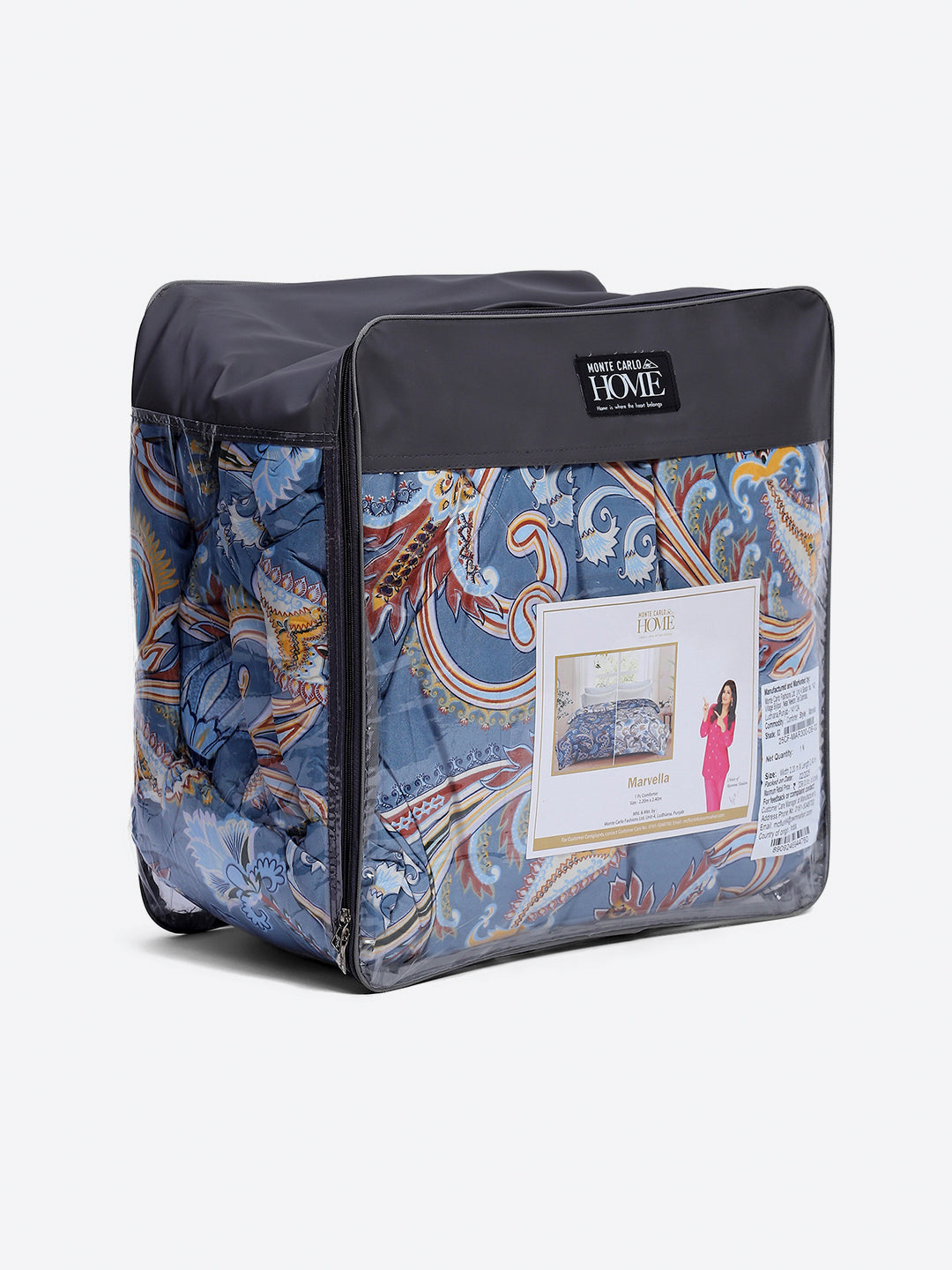 Printed Double Bed 3 Ply Comforter for AC Room - (Marvella)