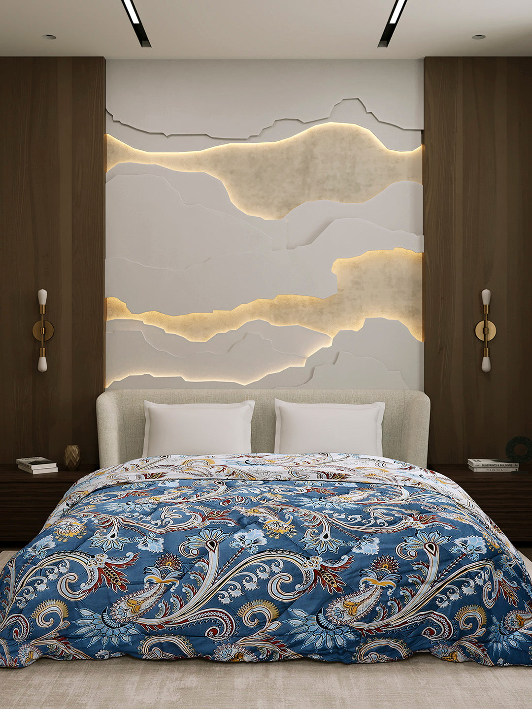 Printed Double Bed 3 Ply Comforter for AC Room - (Marvella)