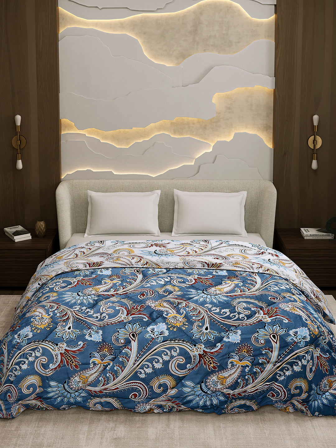 Printed Double Bed 3 Ply Comforter for AC Room - (Marvella)