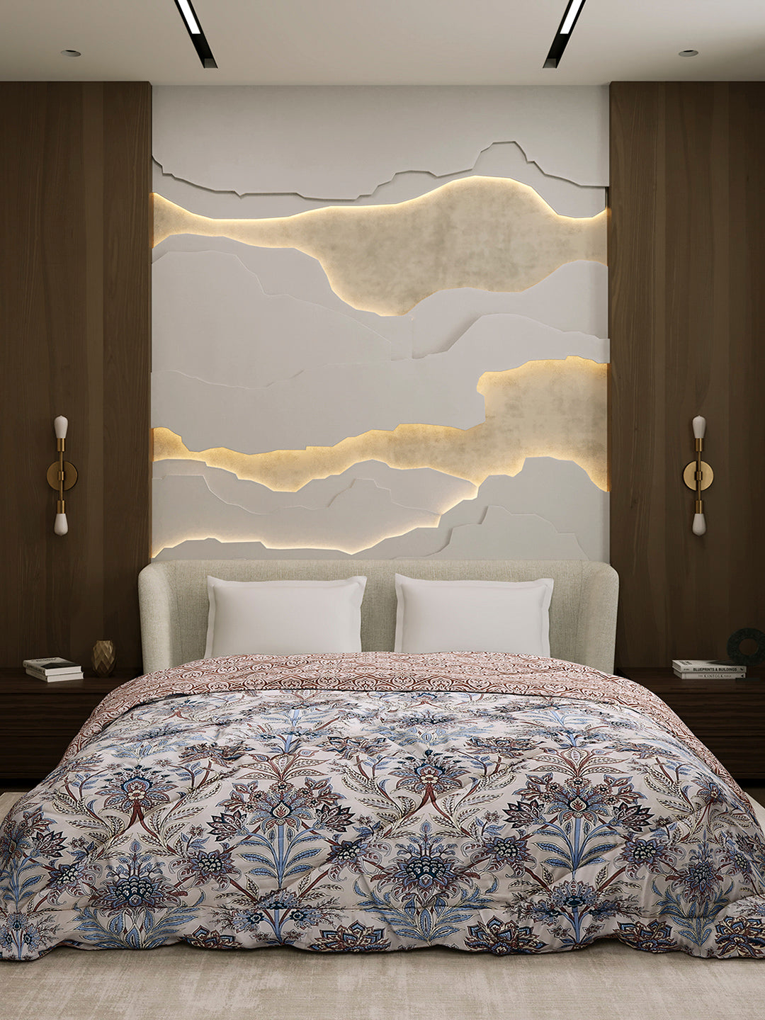 Printed Double Bed 3 Ply Comforter for AC Room - (Marvella)