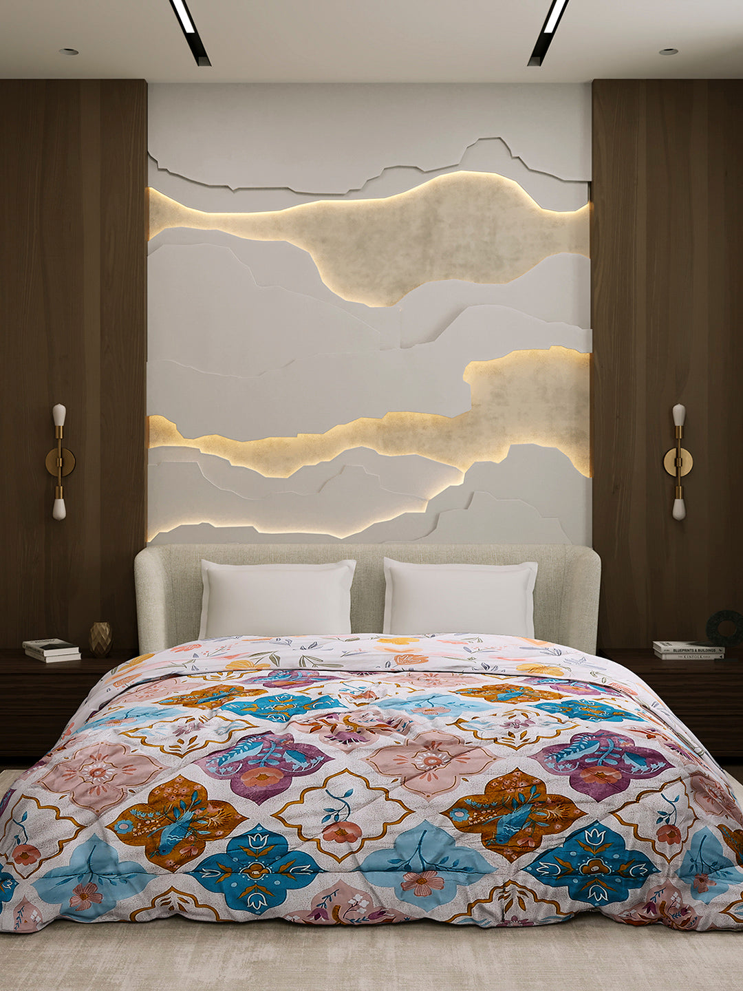 Printed Double Bed 3 Ply Comforter for AC Room - (Marvella)