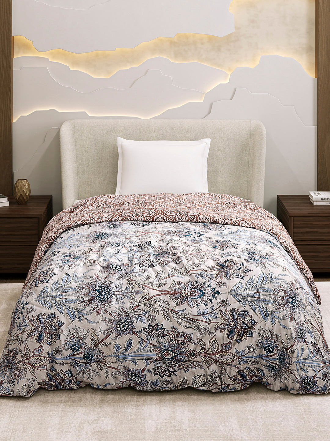 Printed Single Bed 3 Ply Comforter for AC Room - (Marvella)