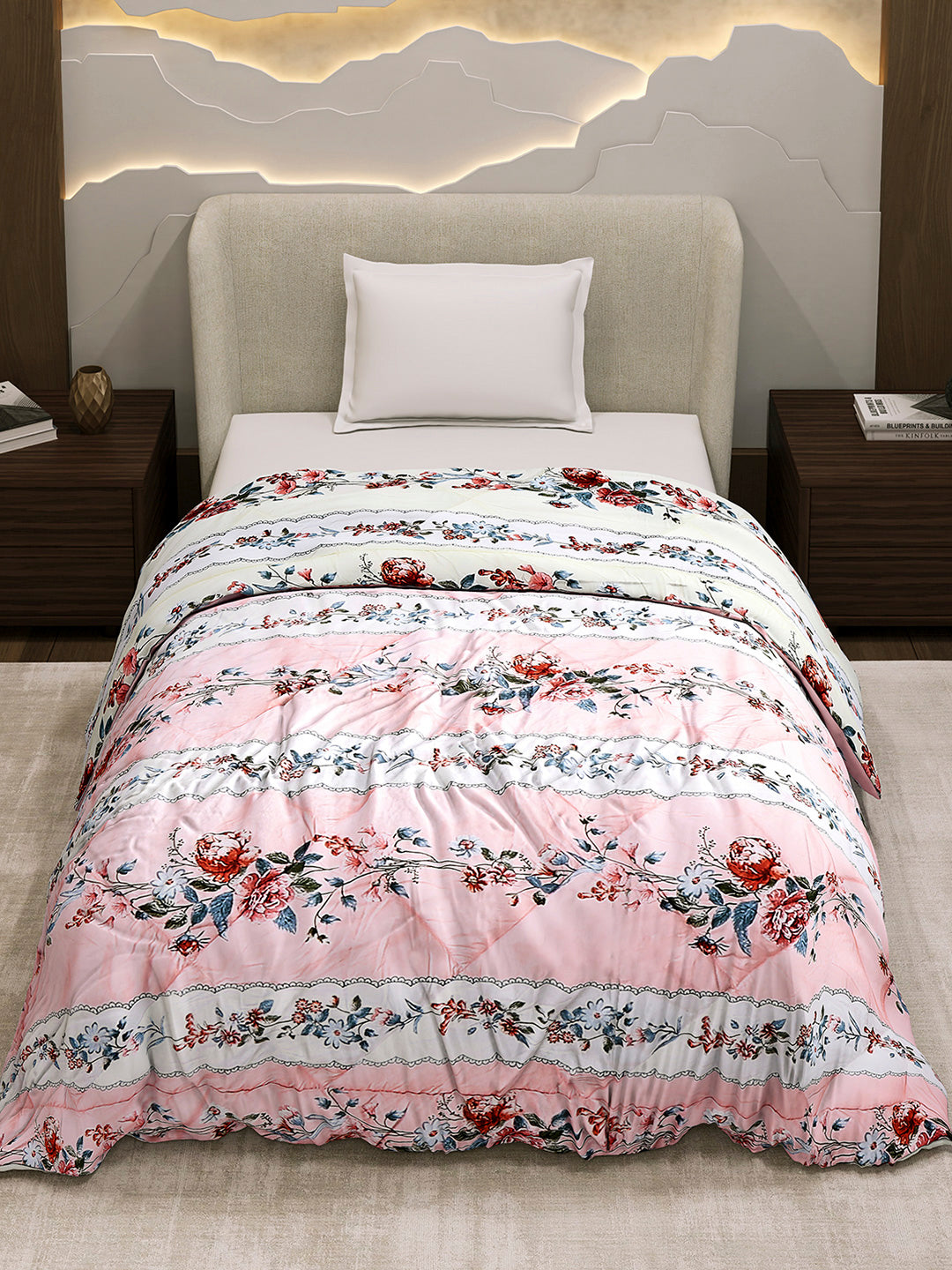 Printed Single Bed 3 Ply Comforter for AC Room - (Marvella)