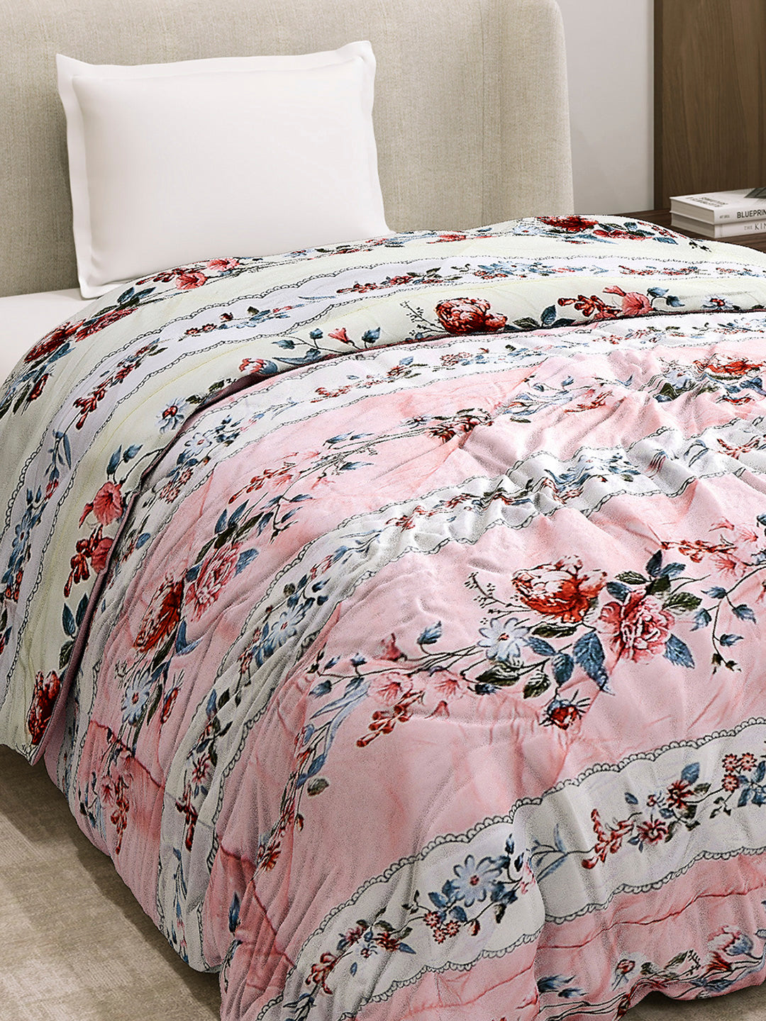 Printed Single Bed 3 Ply Comforter for AC Room - (Marvella)