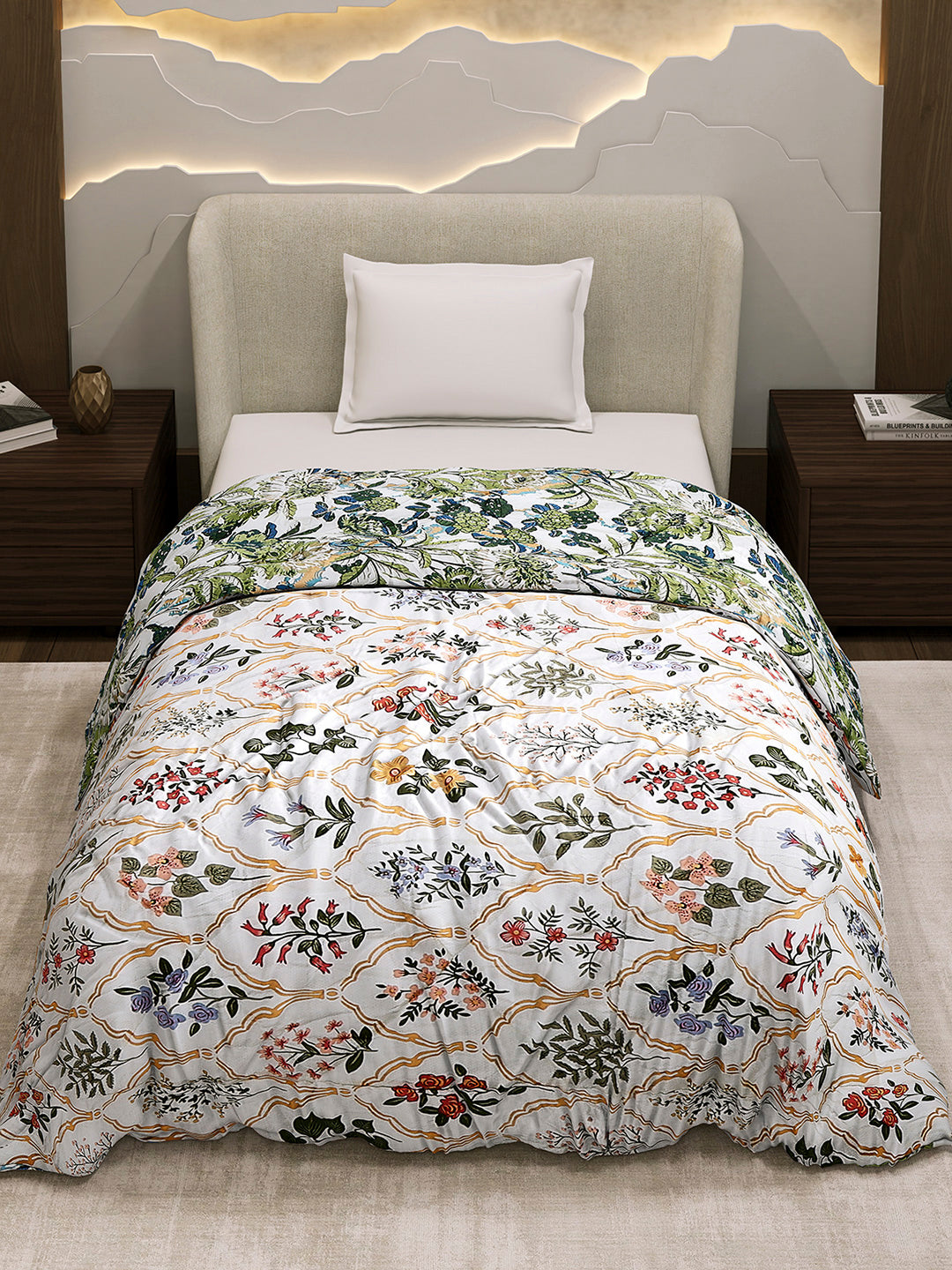 Printed Single Bed 3 Ply Comforter for AC Room - (Marvella)