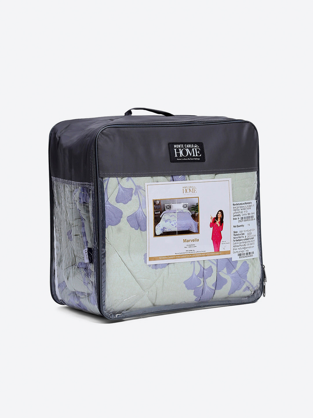 Printed Single Bed 3 Ply Comforter for AC Room - (Marvella)