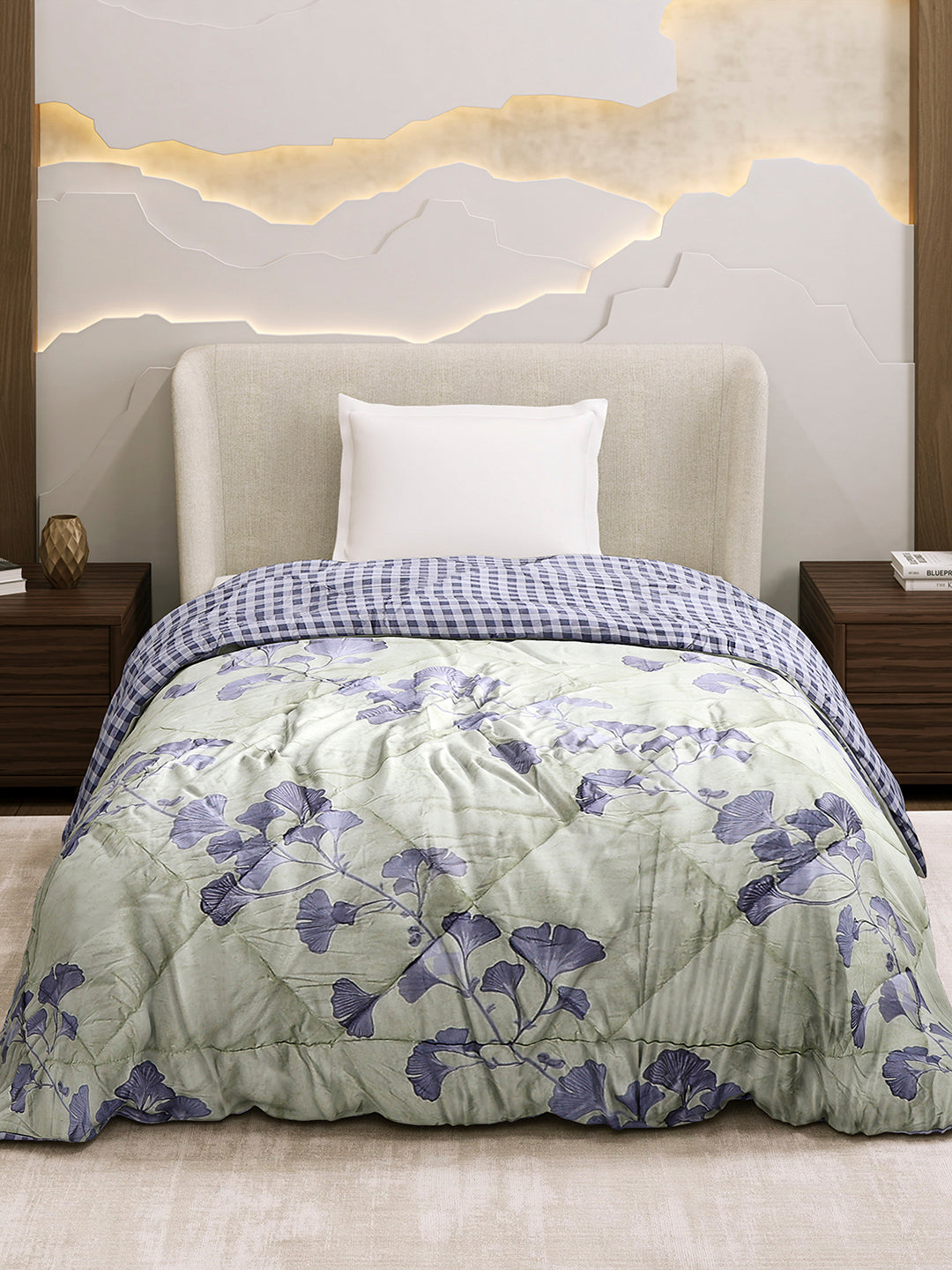 Printed Single Bed 3 Ply Comforter for AC Room - (Marvella)