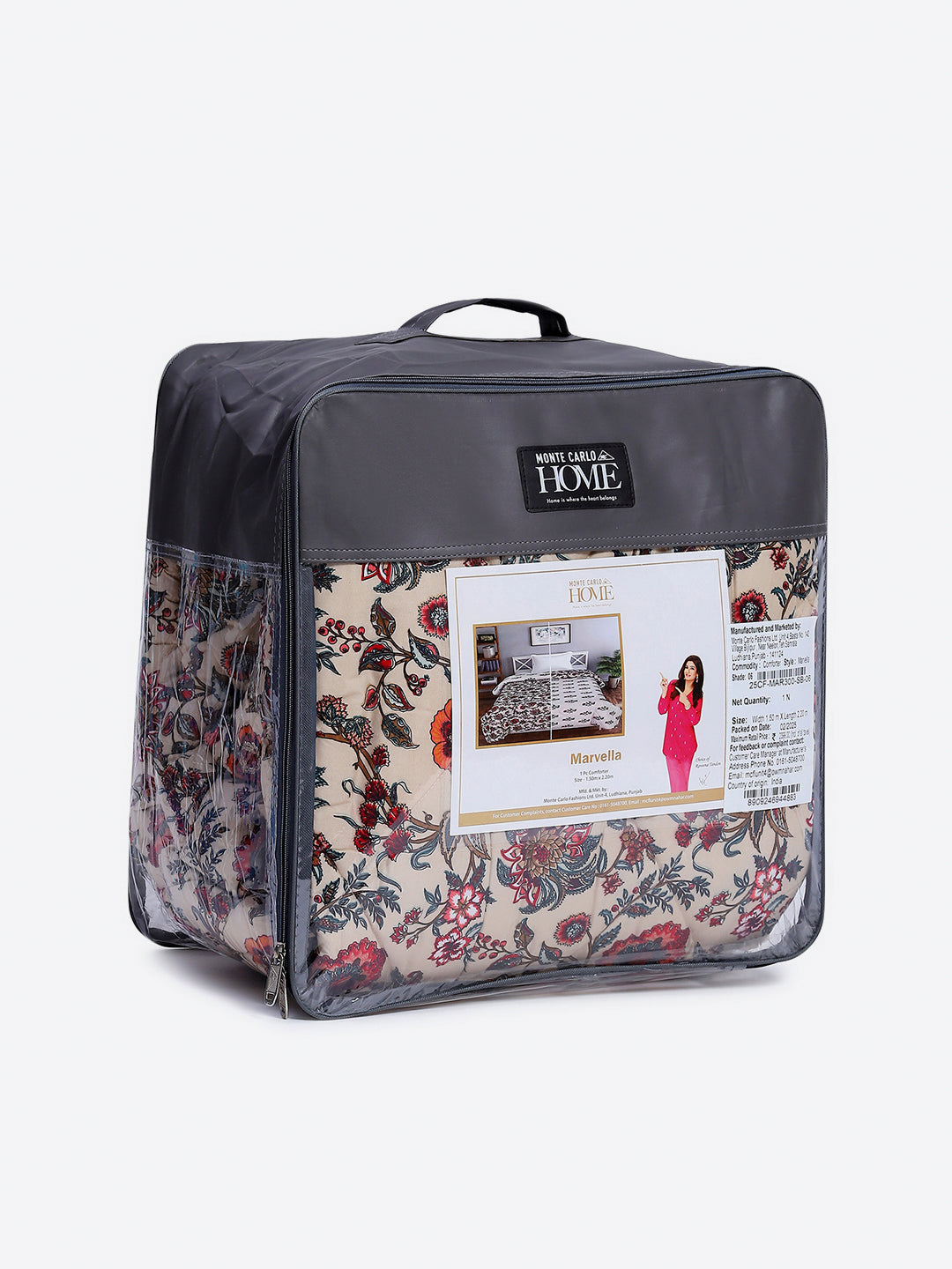 Printed Single Bed 3 Ply Comforter for AC Room - (Marvella)