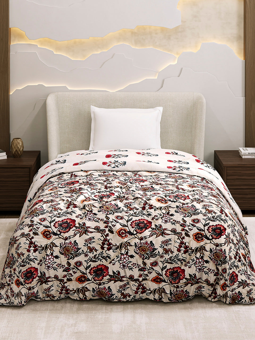 Printed Single Bed 3 Ply Comforter for AC Room - (Marvella)