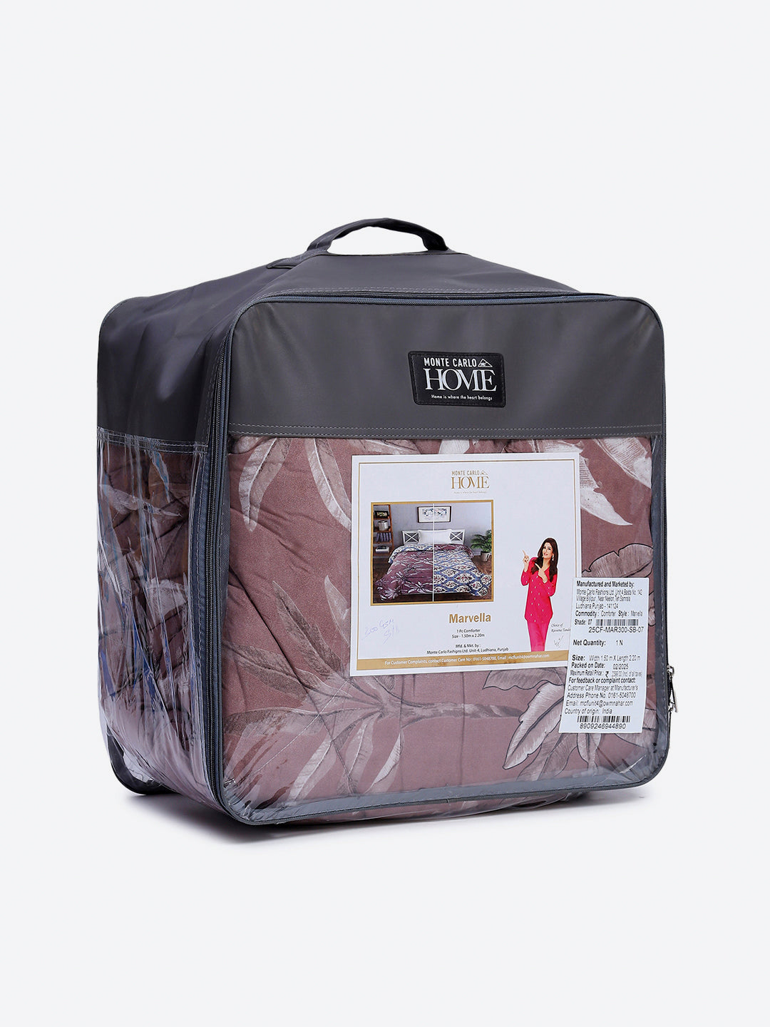 Printed Single Bed 3 Ply Comforter for AC Room - (Marvella)